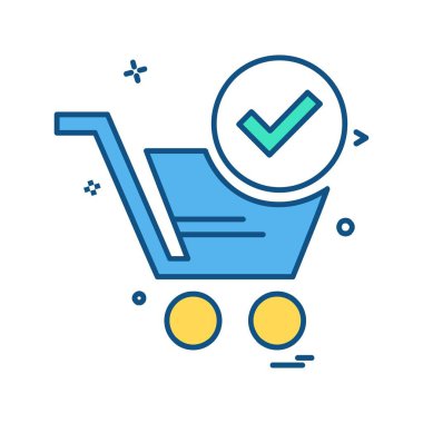 Alışveriş simgesi tasarım vektörü