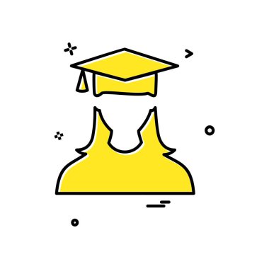 Öğrenci simgesi tasarım vektörü 