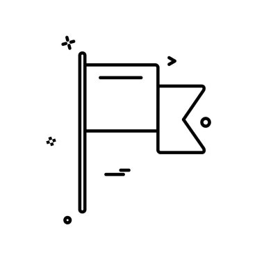 Bayrak simgesi tasarım vektörü