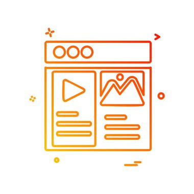 Web düzen simge tasarlamak vektör