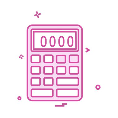 Hesap makinesi simgesi tasarım vektörü 