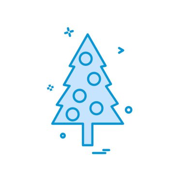 Noel ağacı simge tasarlamak vektör