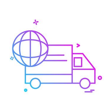 Kamyon simgesi tasarım vektörü