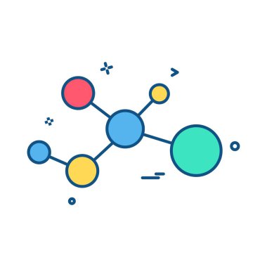 Atom Molekül simge vektör tasarımı