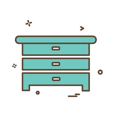 Mobilya simge tasarlamak vektör 