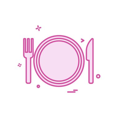 Gıda simgesi tasarım vektörü