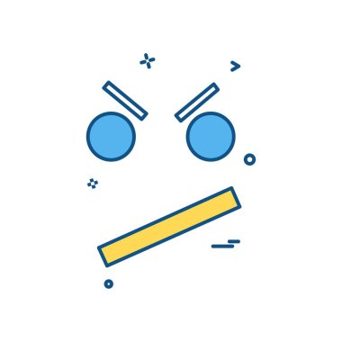 kızgın surat simge tasarlamak vektör