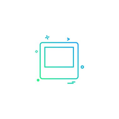 Tablet simgesi tasarım, renkli vektör çizim