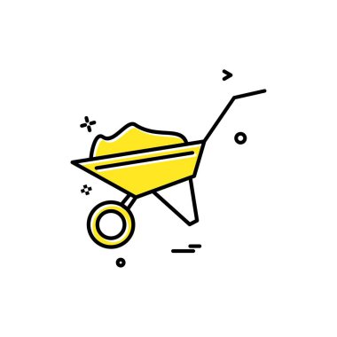 wheelbarow simge vektör tasarımı tasarlamak