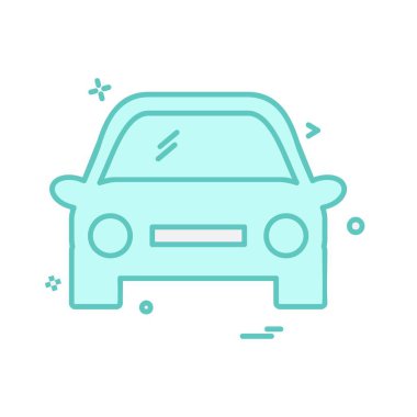 Araba yassı ikon vektör çizimi 