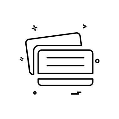 Kredi kartı simge tasarlamak vektör 