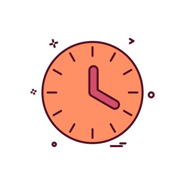 saat düz ikon vektör illüstrasyonu 