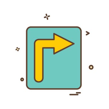 Yön ok simgesi tasarım vektörü 