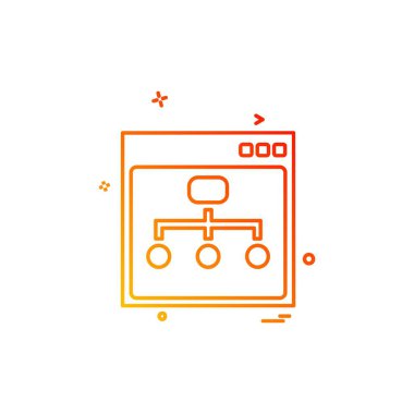 Web yerleşim simgesi tasarım vektörü