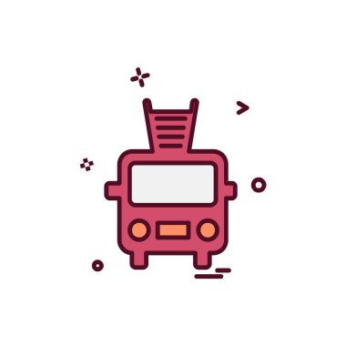 Araç simgesi tasarım, renkli vektör çizim