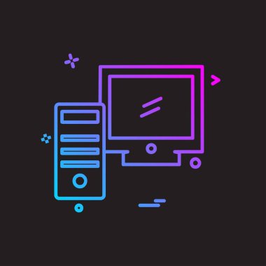 Bilgisayar simgesi tasarım vektörü