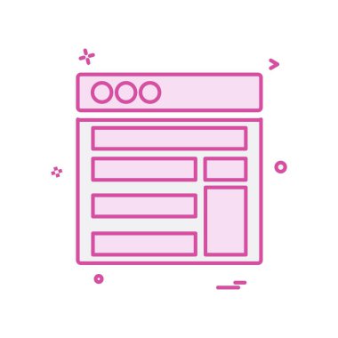 Web düzen simge tasarlamak vektör