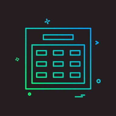 Takvim simgesi tasarım vektörü