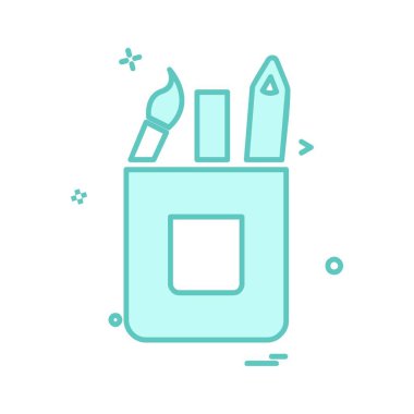 Kalem simgesi tasarım vektörü 