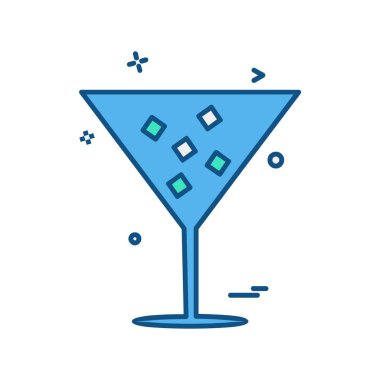 İçki simgesi tasarım, renkli vektör çizim 