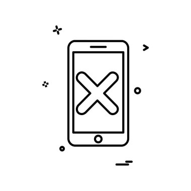 Mobil simge tasarım vektörü