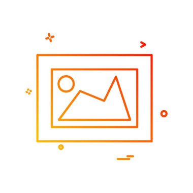 Resim simge tasarlamak vektör 