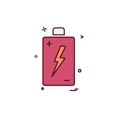 Batarya simgesi tasarım vektörü