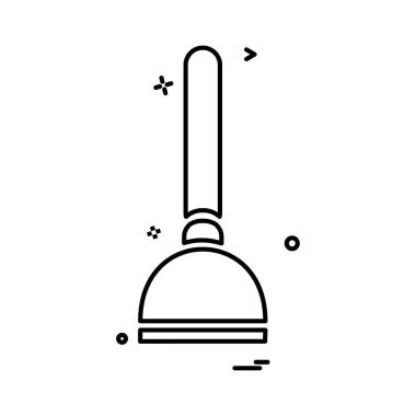 Elektrikli süpürge simge vektör tasarımı tasarlamak