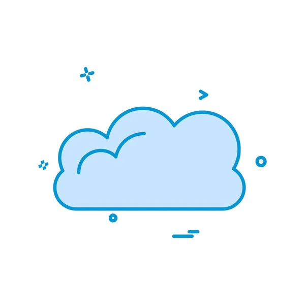 Wolke Icon Design Bunte Vektorillustration — Stockvektor