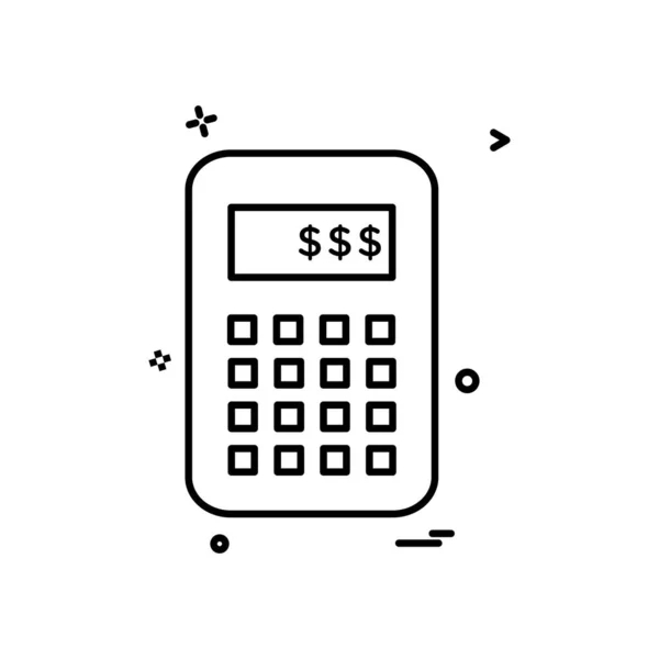 Rekenmachine Pictogram Ontwerp Vectorillustratie — Stockvector