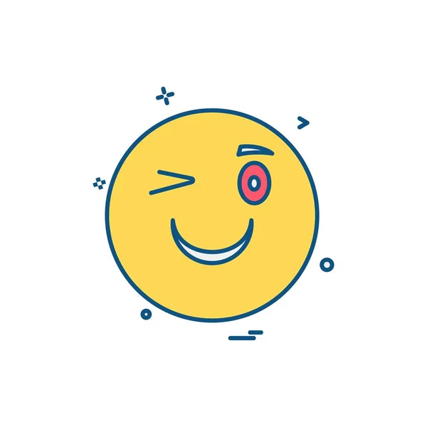 Design Ícone Emoji Ilustração Vetorial Colorida —  Vetores de Stock