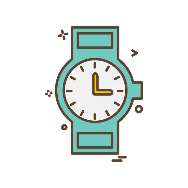 Watch Icon Design Colorful Vector Illustration — Stock Vector