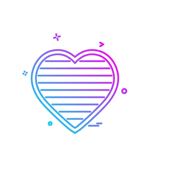 Heart Icon Design Vector Illustration Valentine Day — Stock Vector