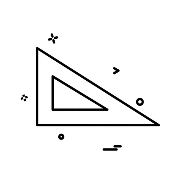 Geometrie Maßstab Icon Design Vektor — Stockvektor