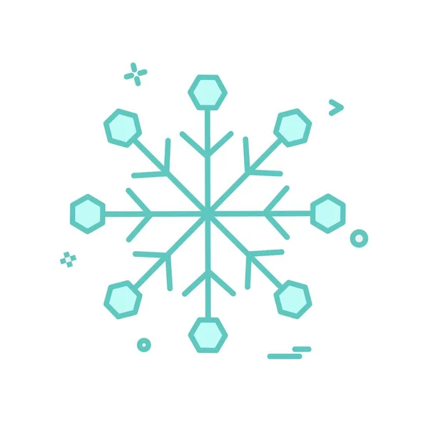 Sneeuwvlok Pictogram Vector Witte Achtergrond — Stockvector