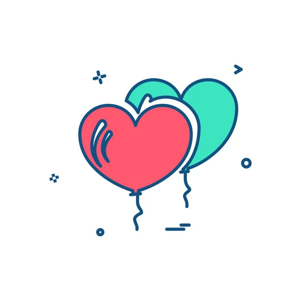 Diseño Iconos Corazón Ilustración Vectorial Para San Valentín — Vector de stock