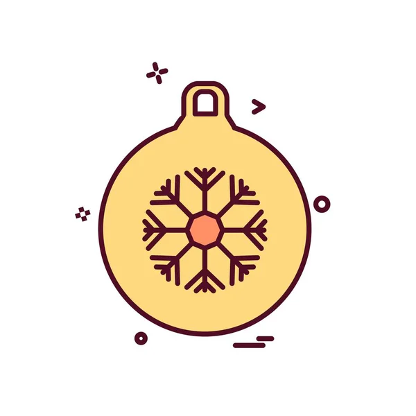 Bola Navidad Icono Diseño Vector — Archivo Imágenes Vectoriales