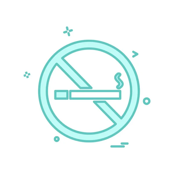 Fumar Icono Diseño Vector — Vector de stock