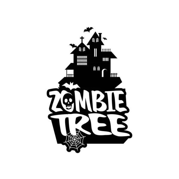 Zombie Partito Tipografia Vettore Progettazione — Vettoriale Stock