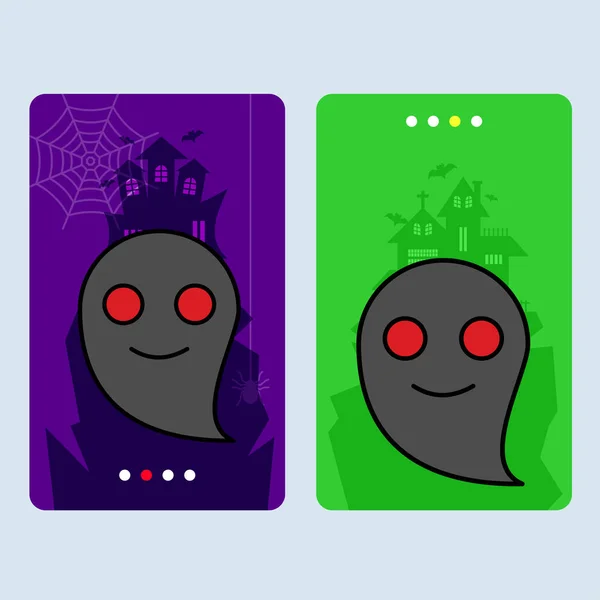 Happy Halloween Uitnodiging Ontwerp Met Ghost Vector — Stockvector