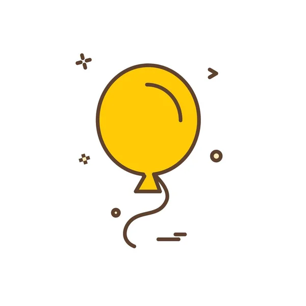 Ballon Pictogram Ontwerp Kleurrijke Vectorillustratie — Stockvector