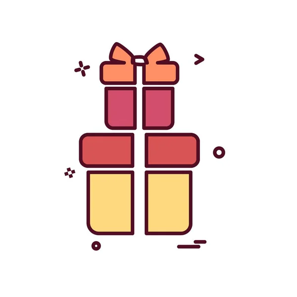 Geschenkbox Symbol Design Vektor Illustration — Stockvektor