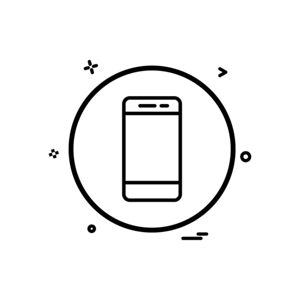 Mobile Phone Basic Icon Vector Design — Stock Vector