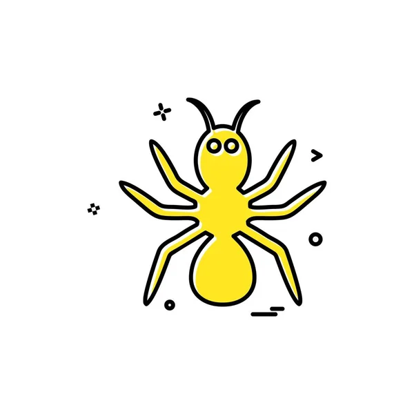 Icono Insectos Vector Diseño — Vector de stock