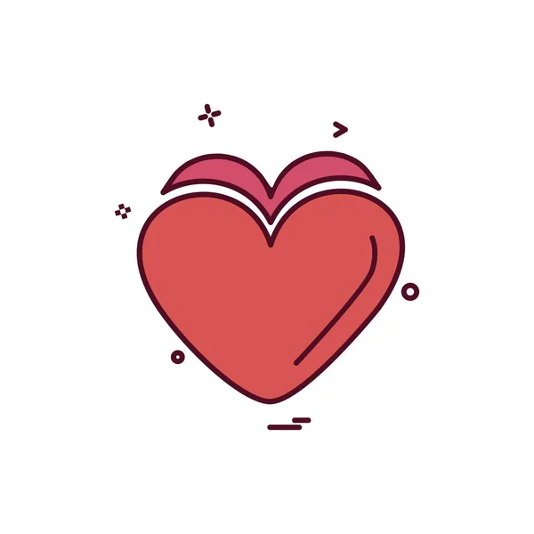 Diseño Iconos Corazón Ilustración Vectorial Para San Valentín — Archivo Imágenes Vectoriales