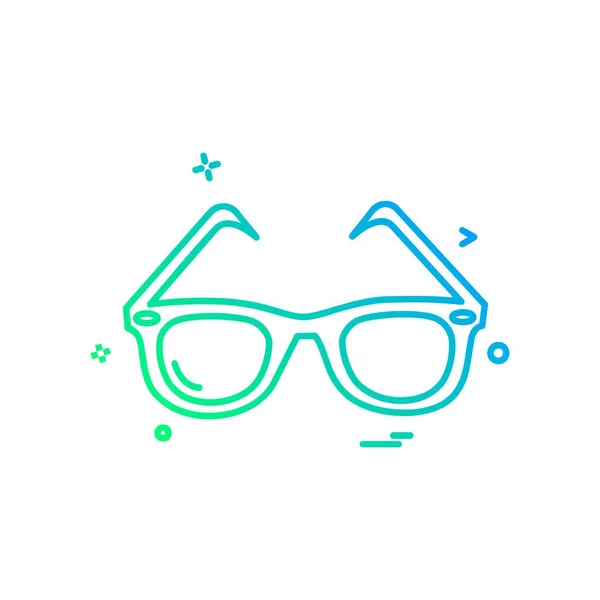 Icono Gafas Diseño Vector Ilustración — Vector de stock