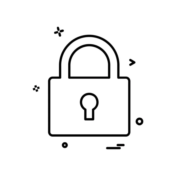 Lock Platte Pictogram Vectorillustratie — Stockvector