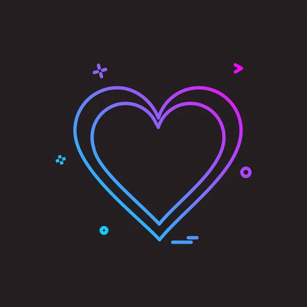 Diseño Iconos Corazón Ilustración Vectorial Para San Valentín — Vector de stock