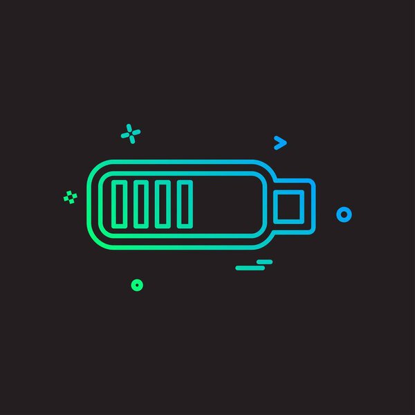 Вектор конструкции значка аккумулятора