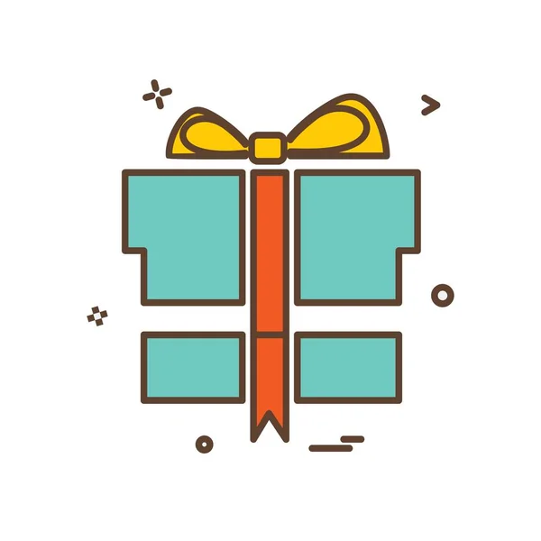 Icono Caja Regalo Diseño Vector Ilustración — Vector de stock